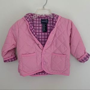 Rothschild Girls Plaid Pink Puffer Hooded Jacket